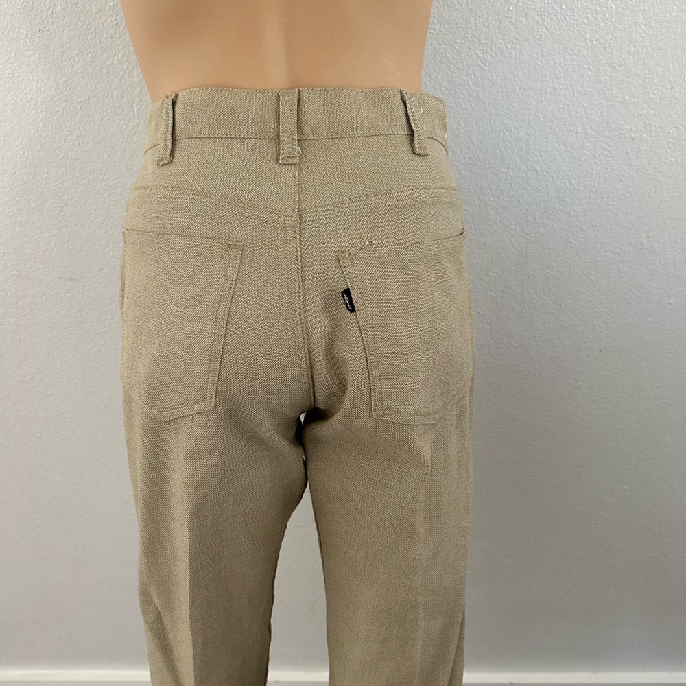 70s Big E Levis Sta-Prest Beige Linen Pants Levi's 517 Rare Size 27x27 Rare View 5